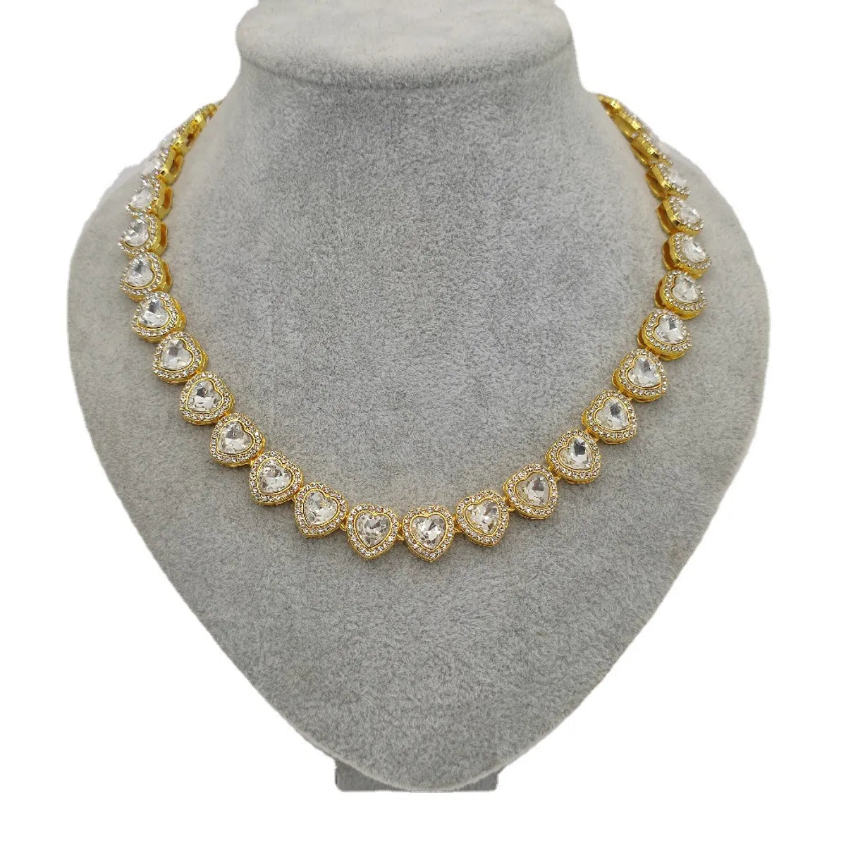 Original Design Solid Color Artificial Diamond Alloy Wholesale Necklace