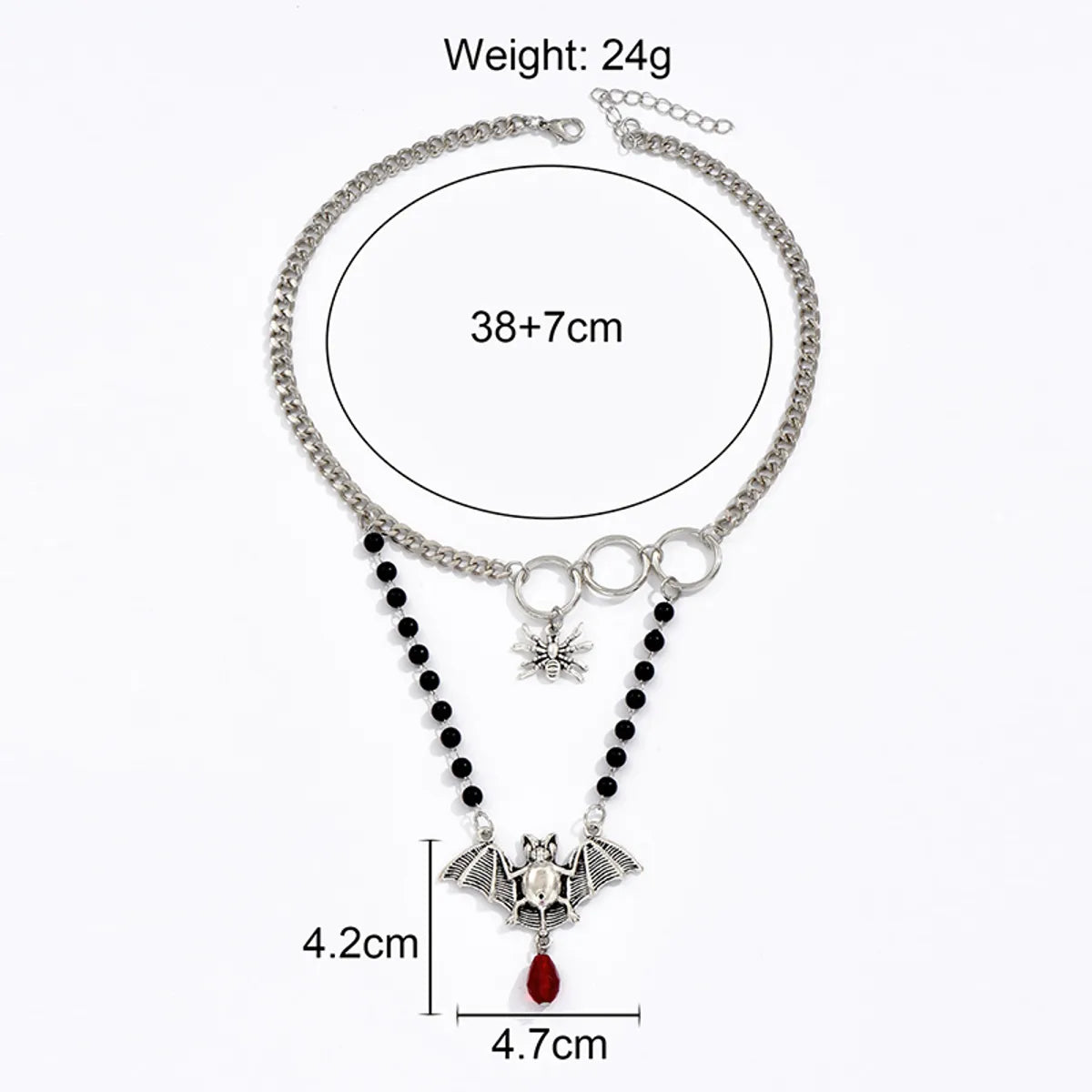 Original Design Spider Bat Alloy Beaded Plating Women's Pendant Necklace