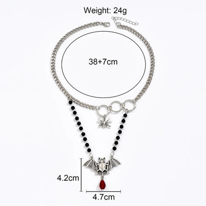 Original Design Spider Bat Alloy Beaded Plating Women's Pendant Necklace