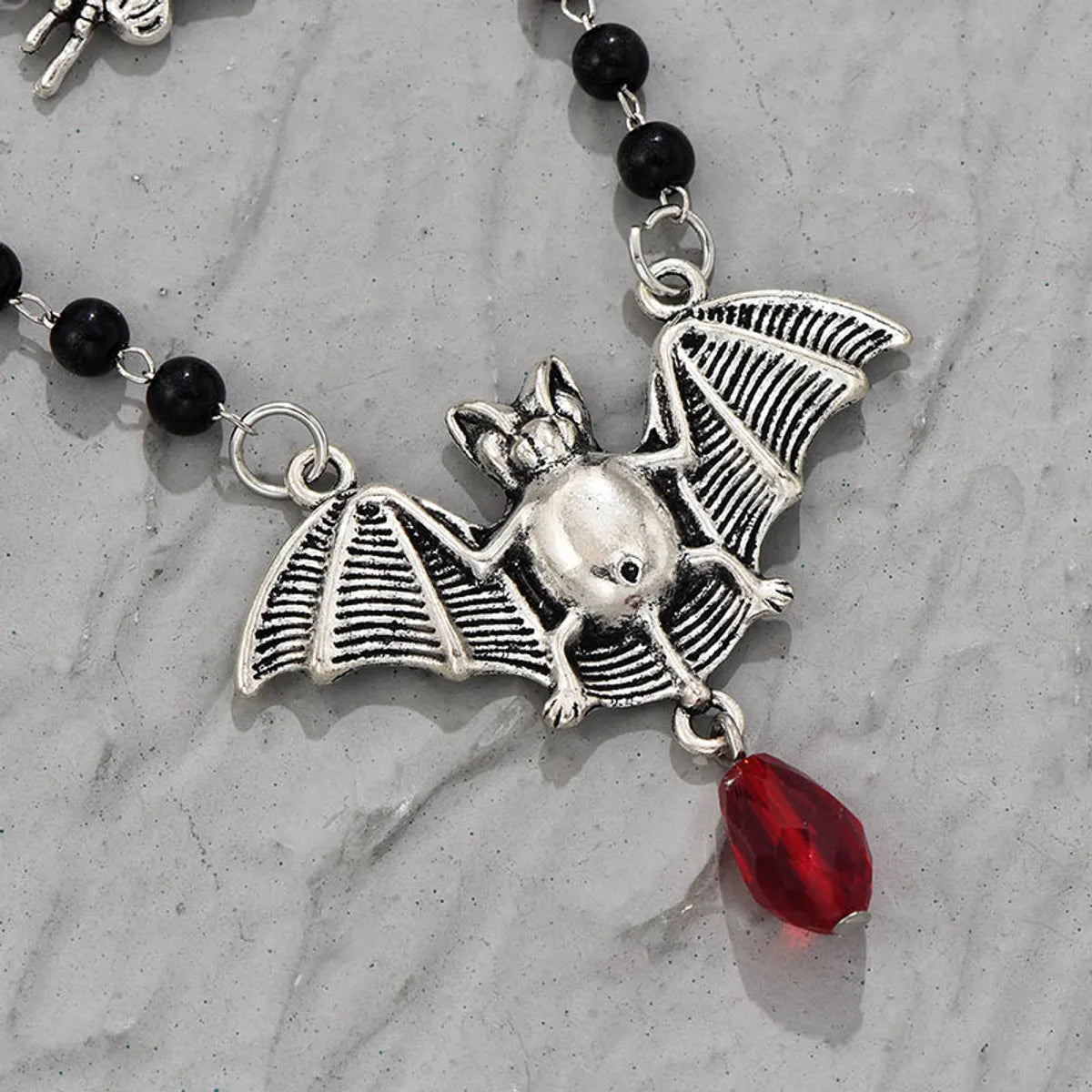 Original Design Spider Bat Alloy Beaded Plating Women's Pendant Necklace