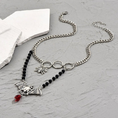 Original Design Spider Bat Alloy Beaded Plating Women's Pendant Necklace