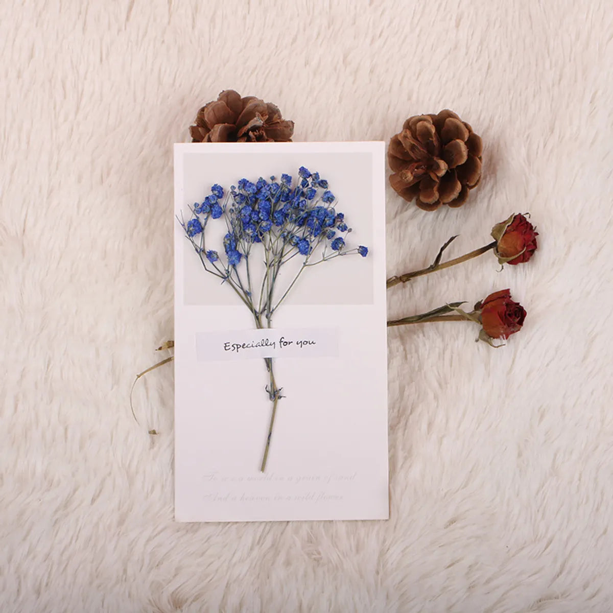 Valentine'S Day Romantic Dried Flower Starry Sky Paper Date Festival Card