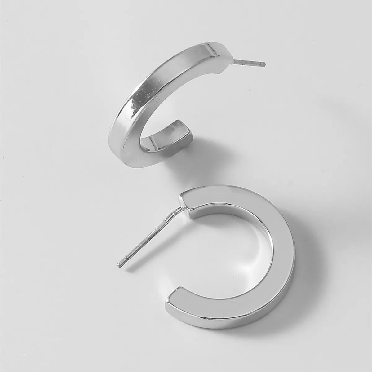 Paris Hollow Letter Semicircle Design Styling C-Shaped Earrings