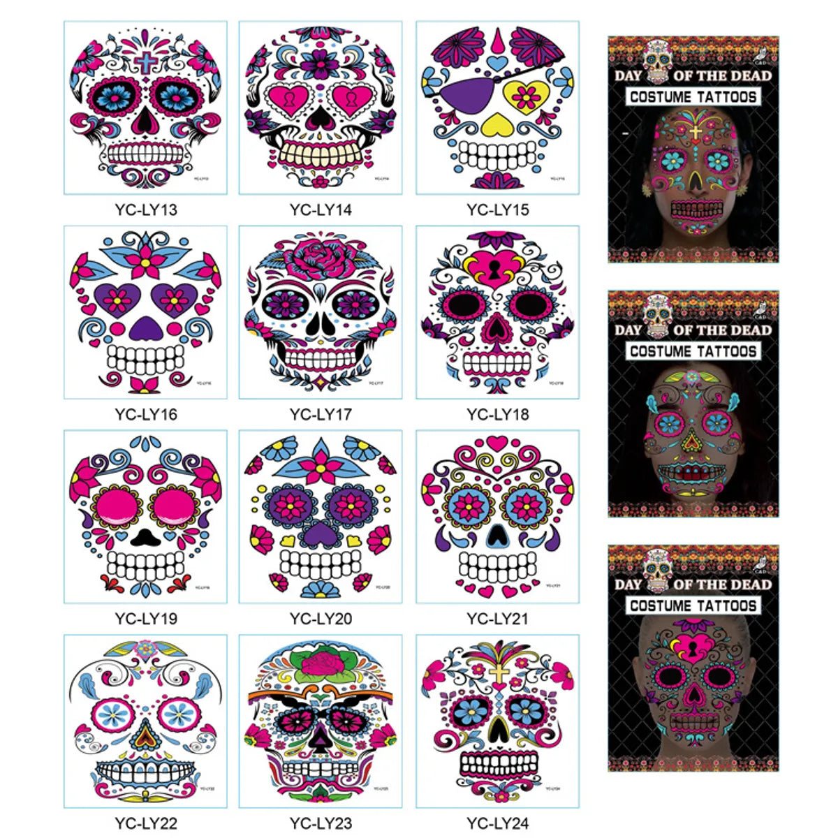 Party Colored Luminous Tattoo Face Sticker