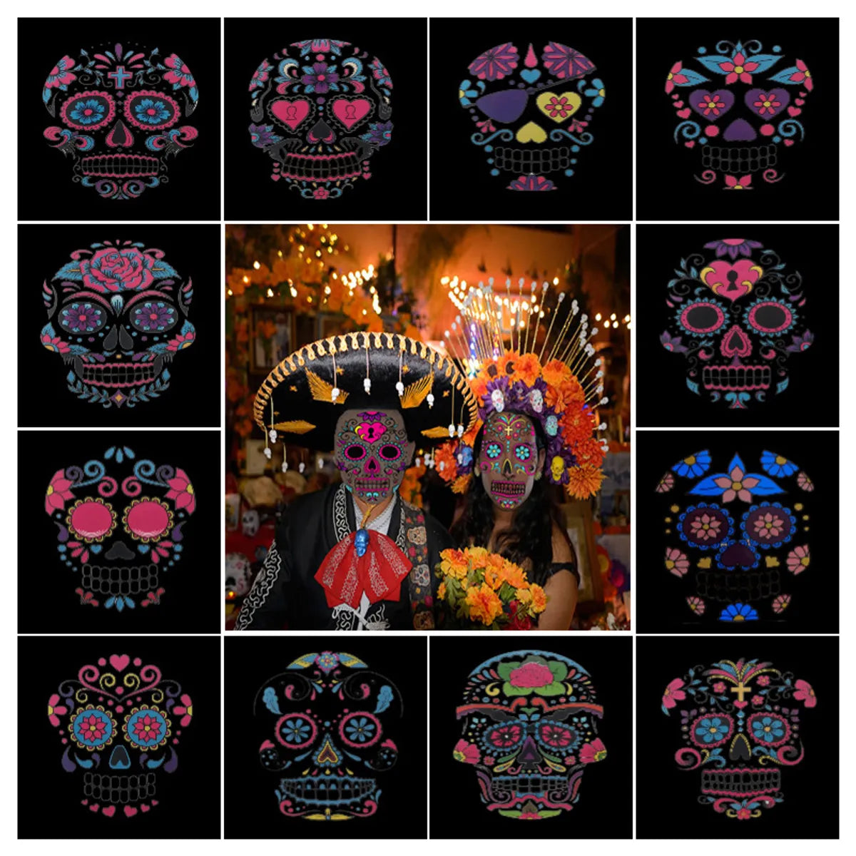 Party Colored Luminous Tattoo Face Sticker