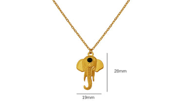 Pastoral Animal Titanium Steel Plating 18k Gold Plated Pendant Necklace