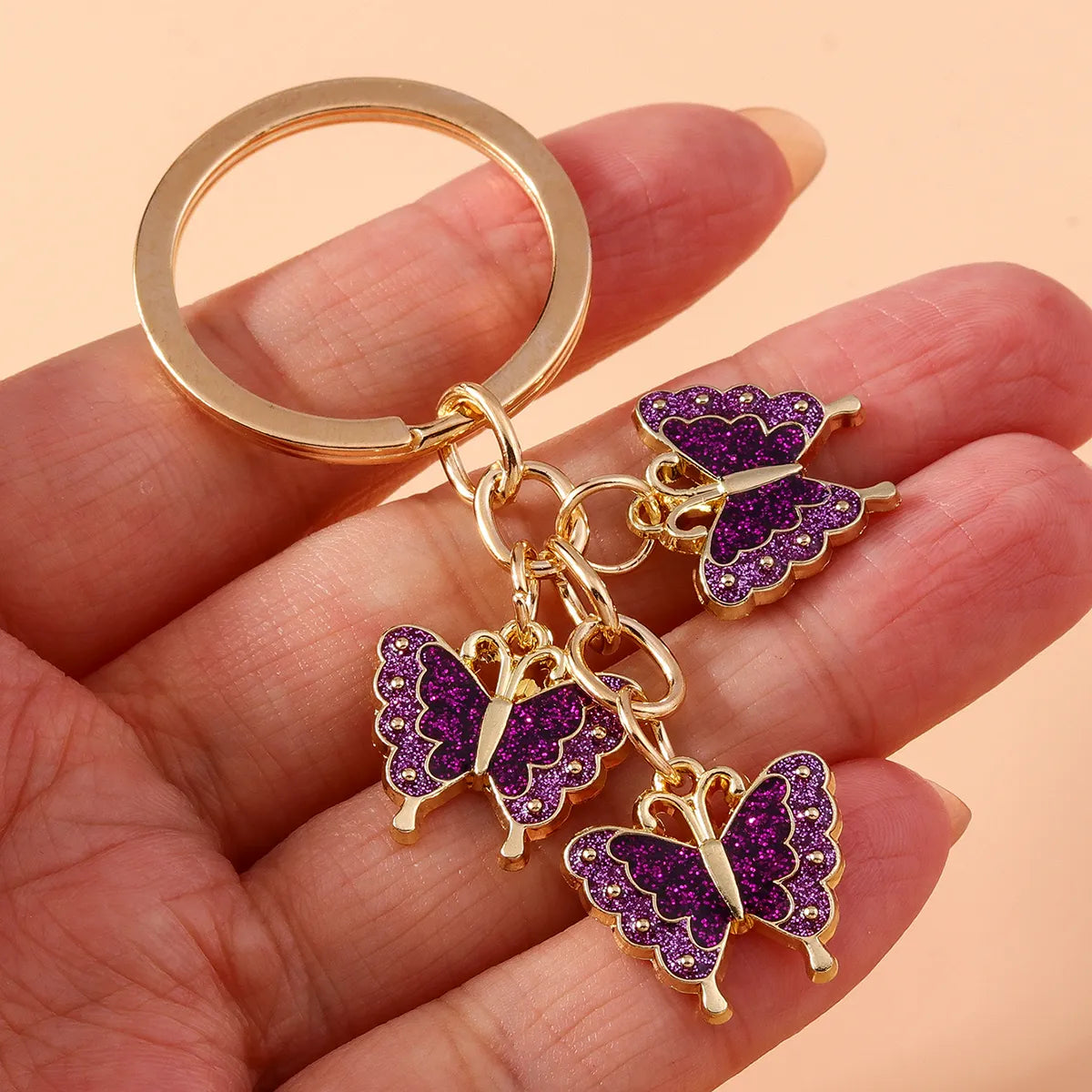 Pastoral Butterfly Alloy Keychain