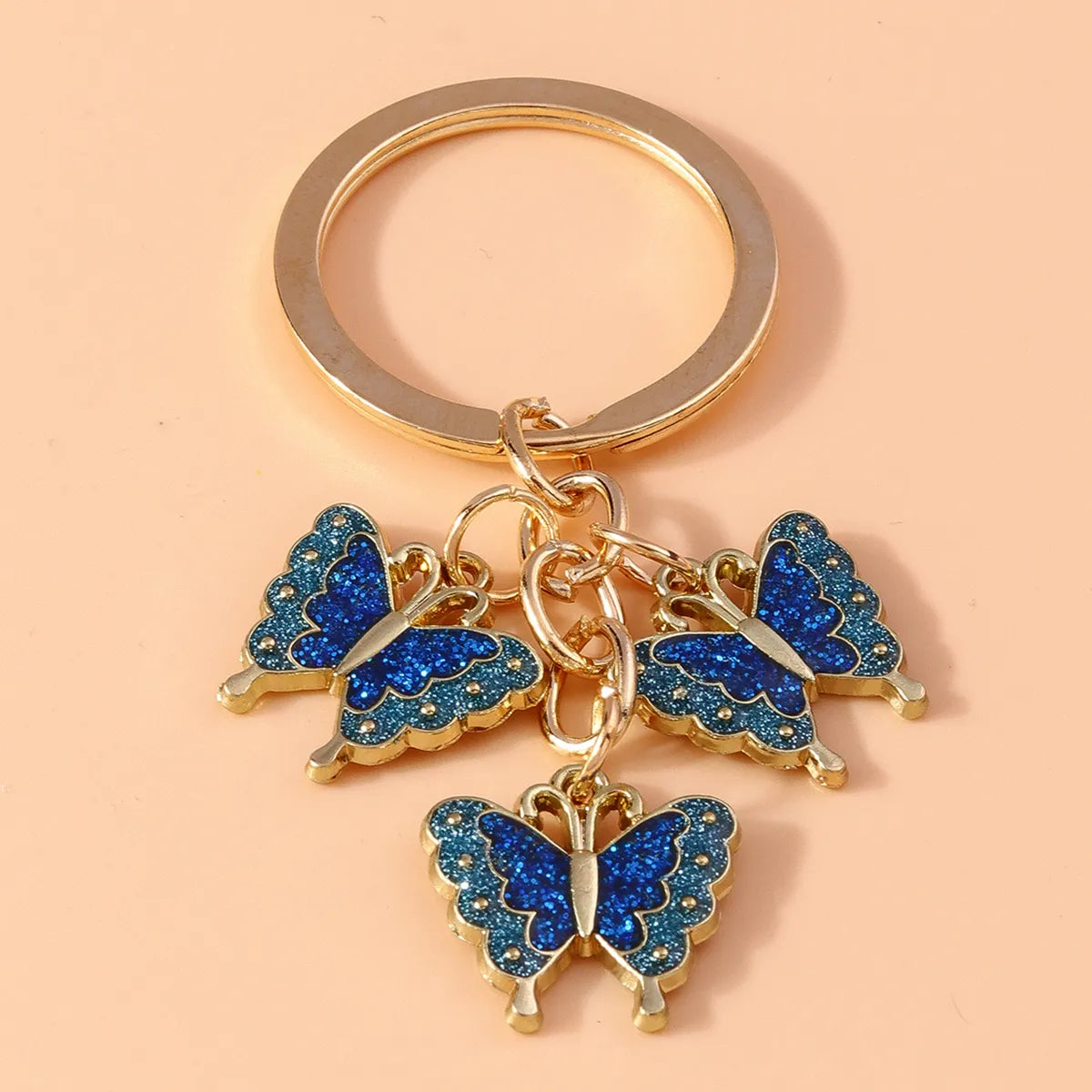 Pastoral Butterfly Alloy Keychain