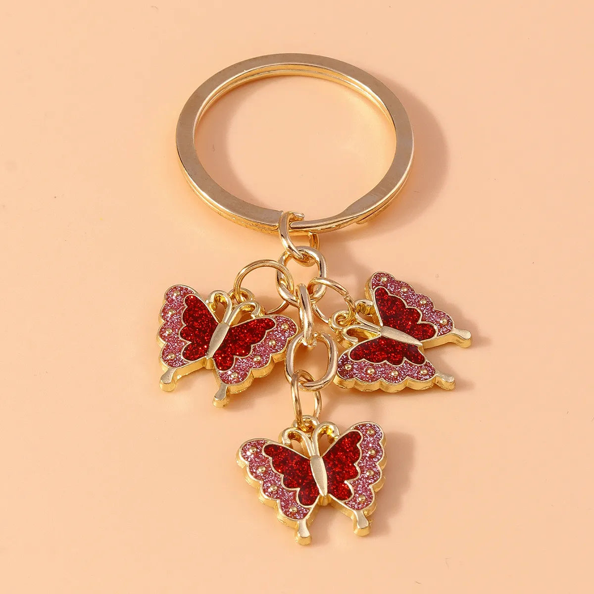 Pastoral Butterfly Alloy Keychain