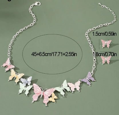 Pastoral Butterfly Daisy Alloy Plating Women'S Jewelry Set