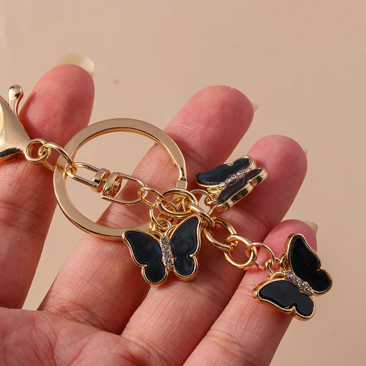 Pastoral Butterfly Zinc Alloy Keychain