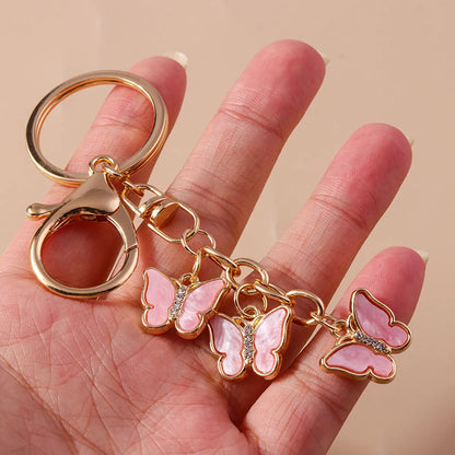 Pastoral Butterfly Zinc Alloy Keychain