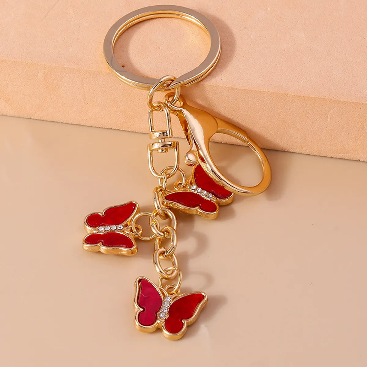 Pastoral Butterfly Zinc Alloy Keychain