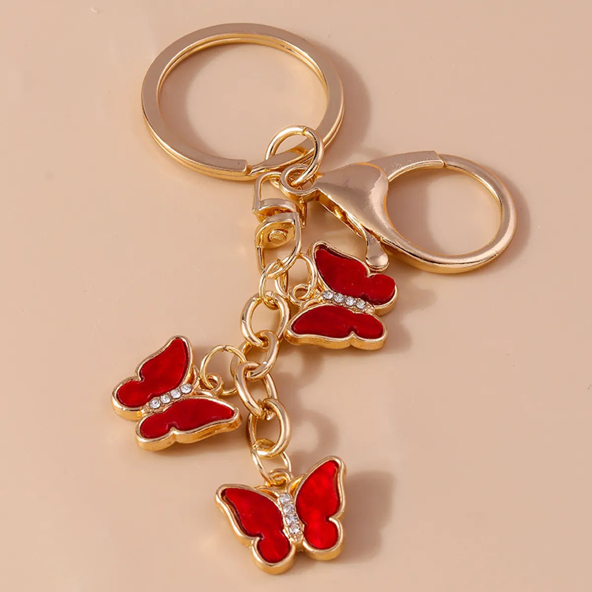 Pastoral Butterfly Zinc Alloy Keychain