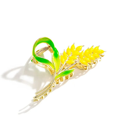 Pastoral Flower Alloy Plating Hair Claws