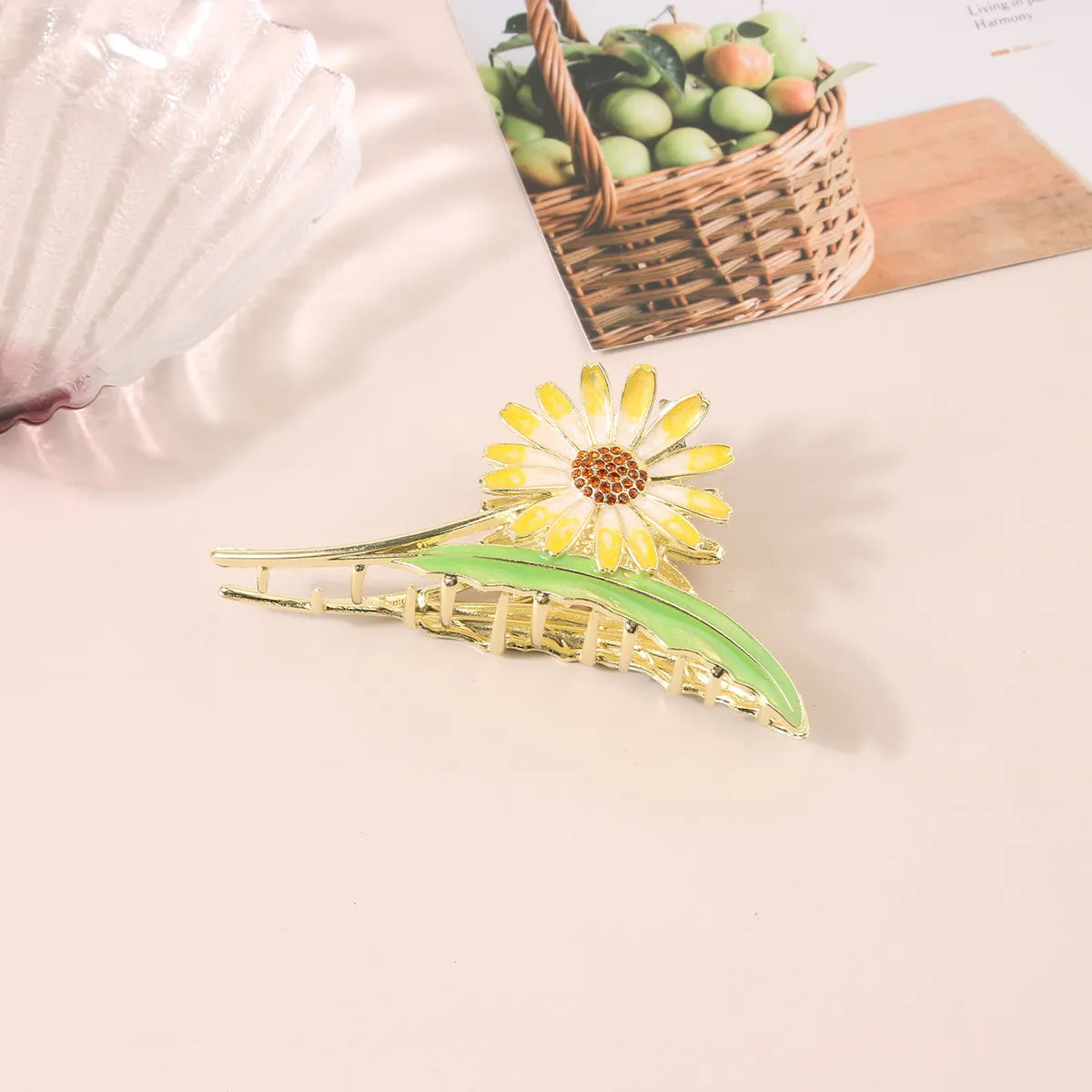 Pastoral Flower Alloy Plating Hair Claws