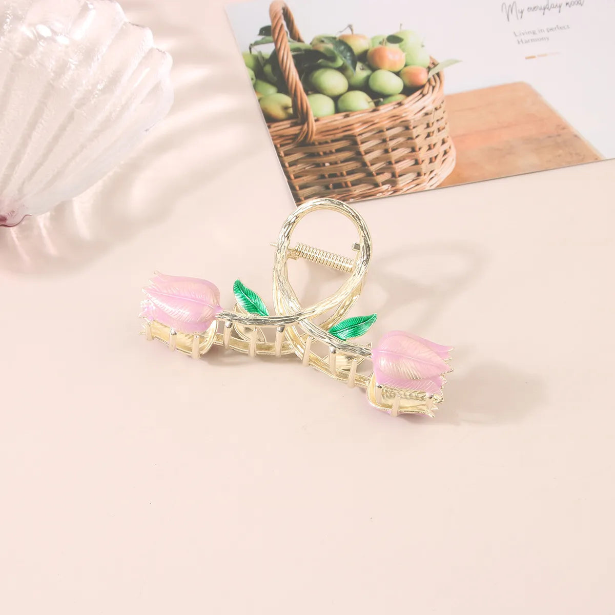 Pastoral Flower Alloy Plating Hair Claws