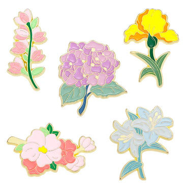 Pastoral Flower Alloy Stoving Varnish Unisex Brooches