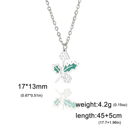 Pastoral Flower Stainless Steel 18k Gold Plated Pendant Necklace In Bulk