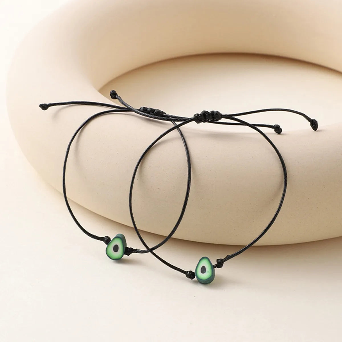 Pastoral Fruit Wax Rope Soft Clay Women's Drawstring Bracelets