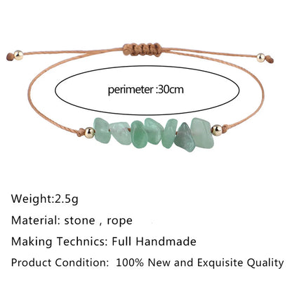 Pastoral Geometric Stone Rope Braid Women's Bracelets