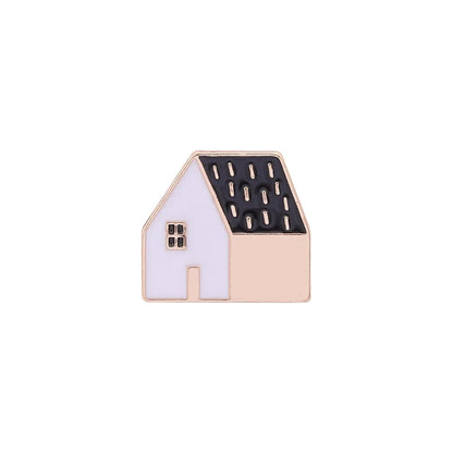 Pastoral House Alloy Plating Brooches