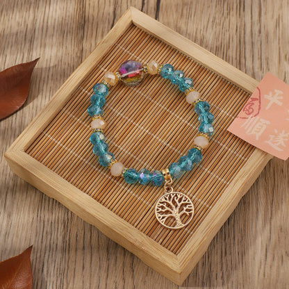 Pastoral Life Tree Artificial Crystal Women's Bracelets