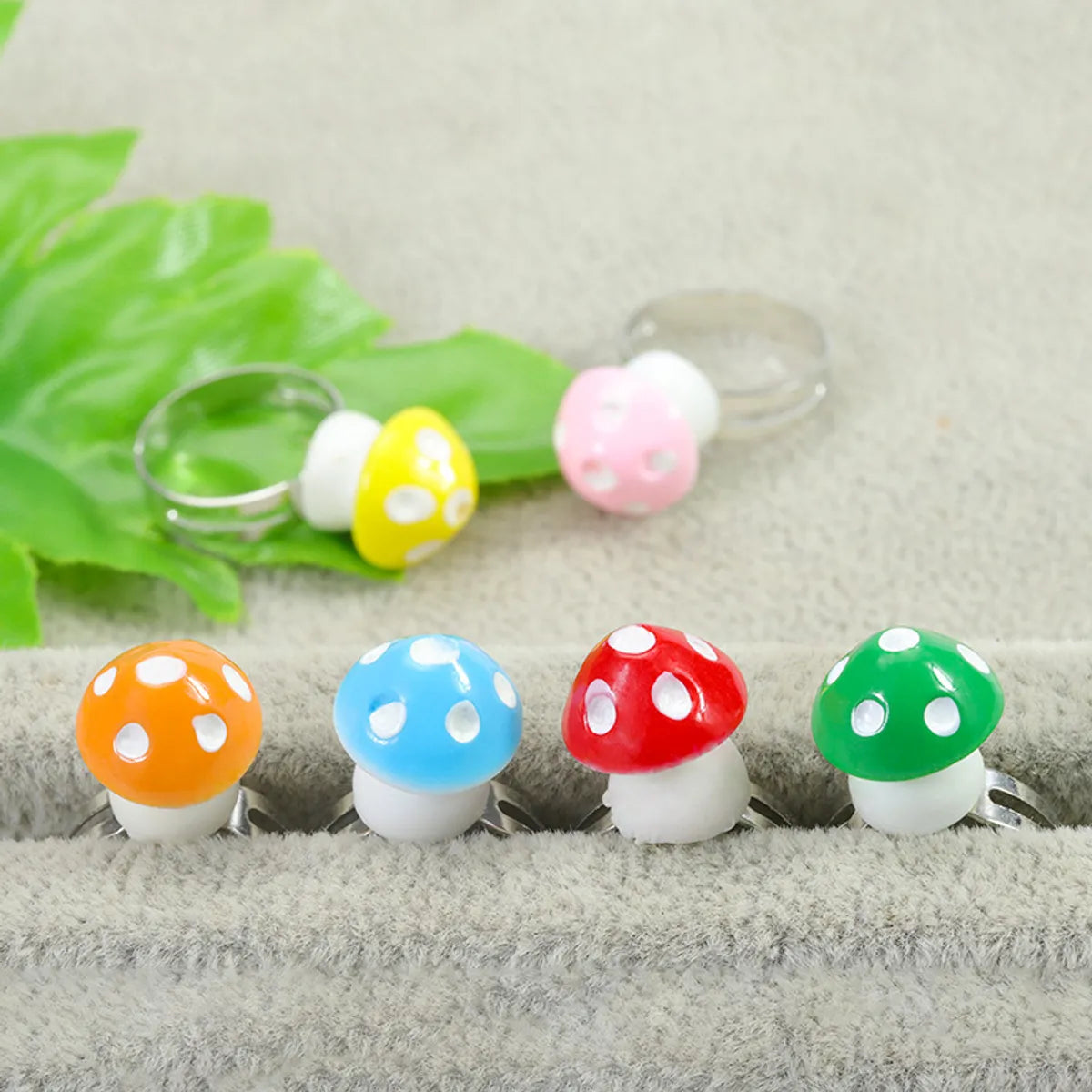 Pastoral Mushroom Mixed Materials Children Unisex Pendant Necklace