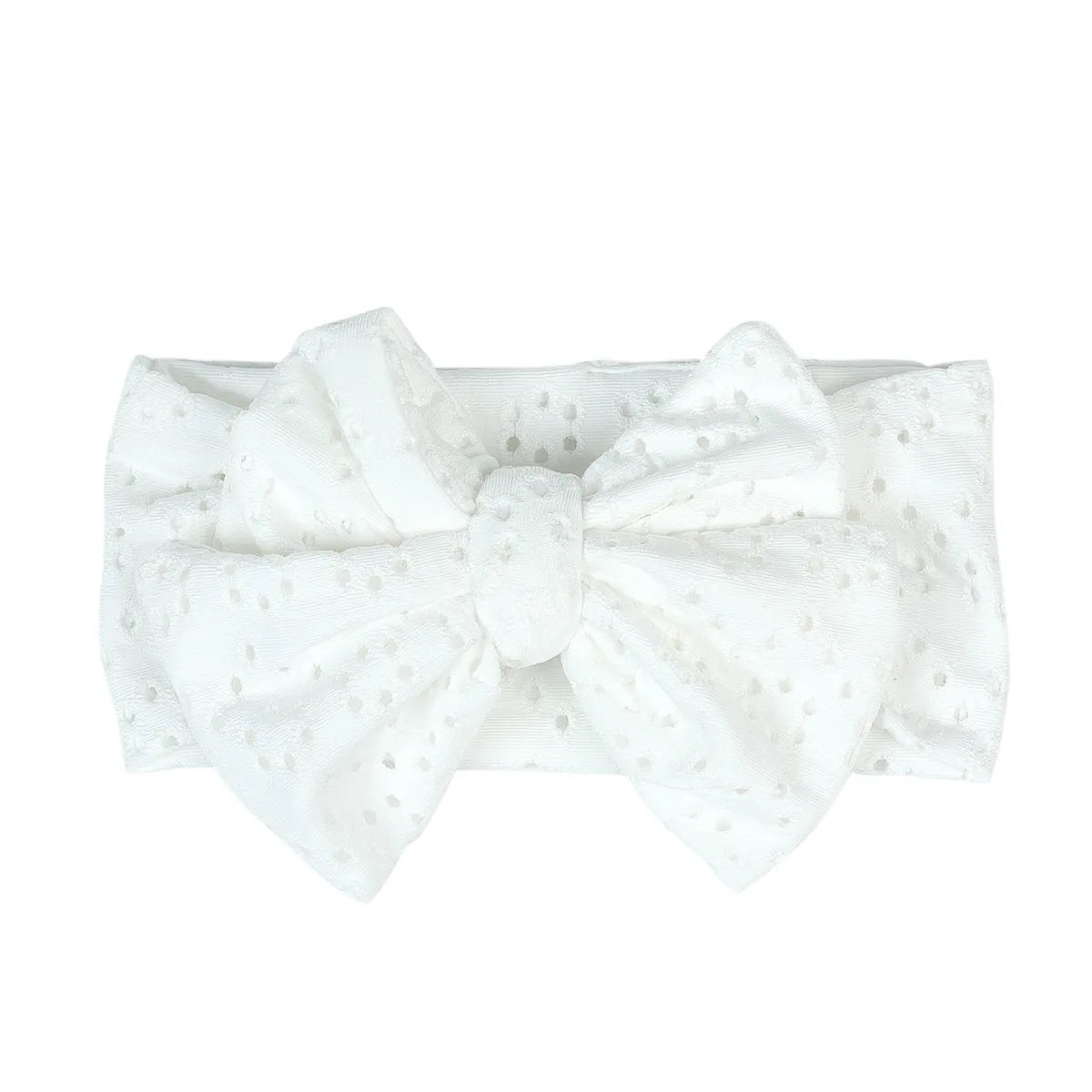 Pastoral Polka Dots Cloth Bowknot Hollow Out Hair Band