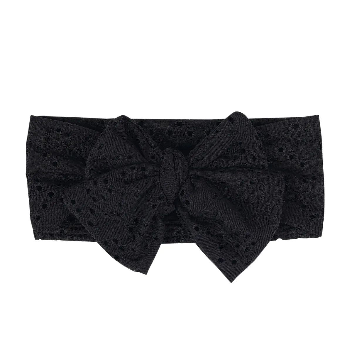 Pastoral Polka Dots Cloth Bowknot Hollow Out Hair Band