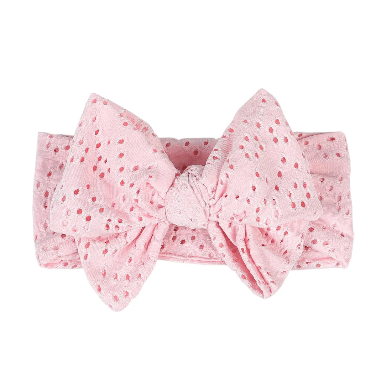 Pastoral Polka Dots Cloth Bowknot Hollow Out Hair Band