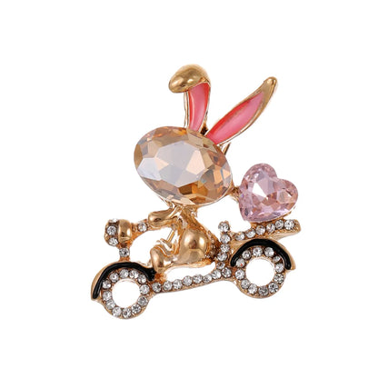 Pastoral Simple Style Animal Plant Bow Knot Alloy Inlay Rhinestones Unisex Brooches