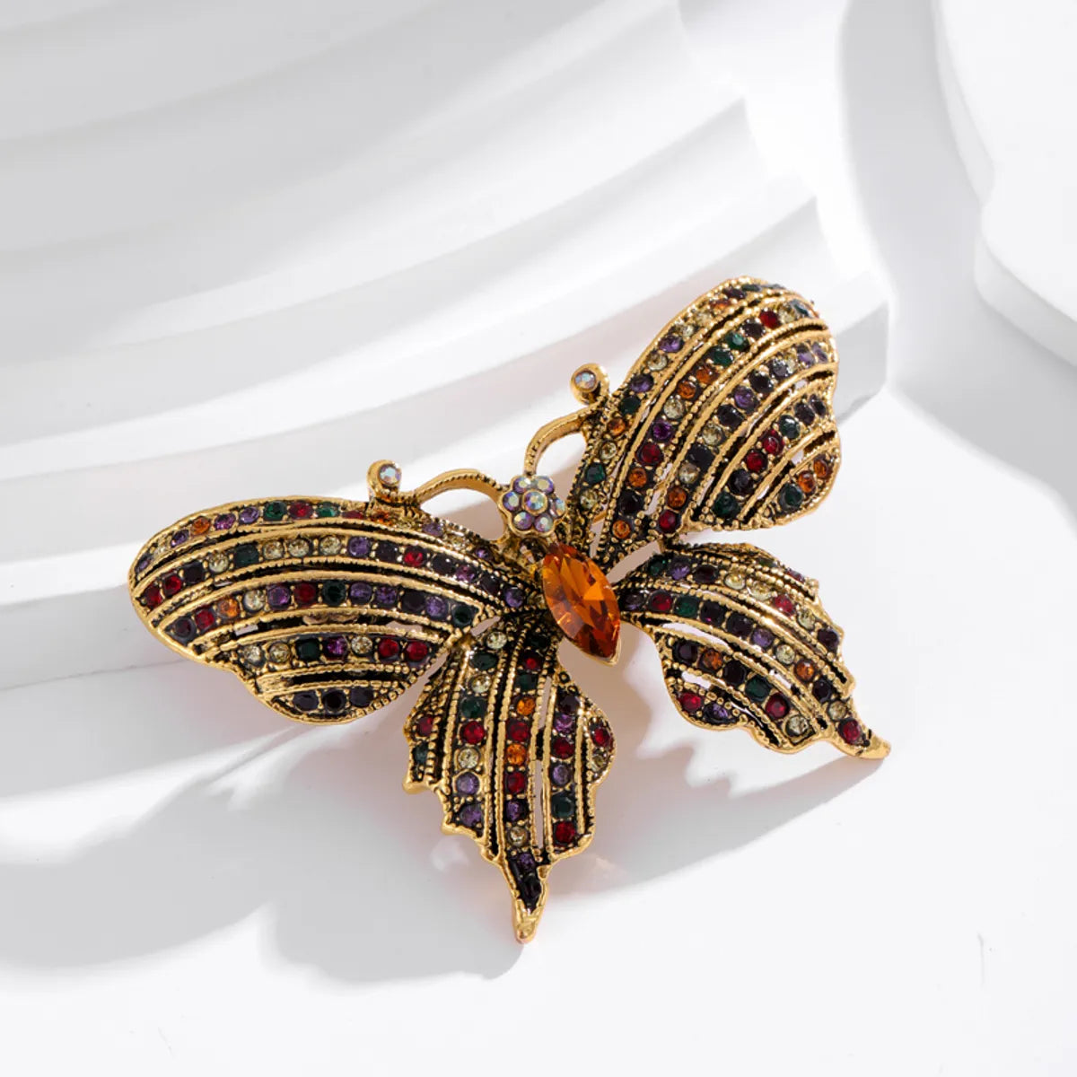 Pastoral Simple Style Animal Plant Bow Knot Alloy Inlay Rhinestones Unisex Brooches