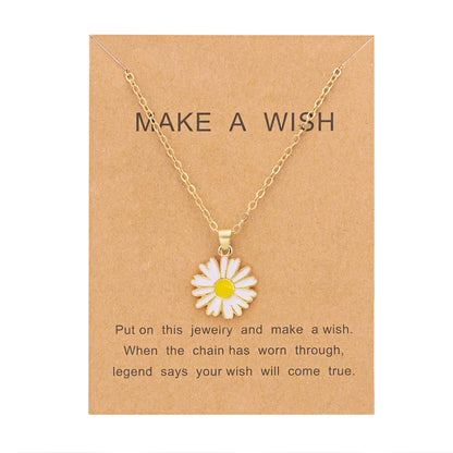 Pastoral Simple Style Daisy Alloy Copper Wholesale Pendant Necklace