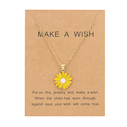 Pastoral Simple Style Daisy Alloy Copper Wholesale Pendant Necklace