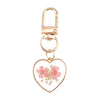 Pastoral Simple Style Heart Shape Flower Alloy Resin Keychain