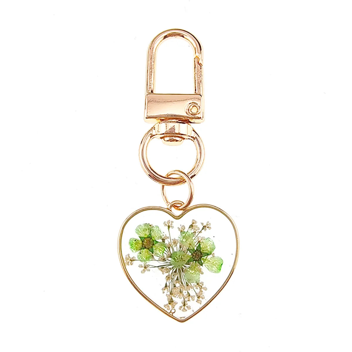 Pastoral Simple Style Heart Shape Flower Alloy Resin Keychain