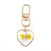 Pastoral Simple Style Heart Shape Flower Alloy Resin Keychain