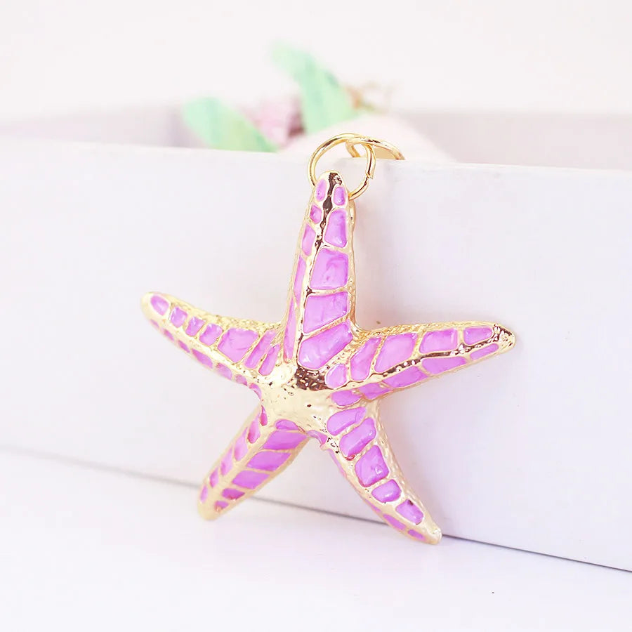 Pastoral Starfish Zinc Alloy Unisex Keychain