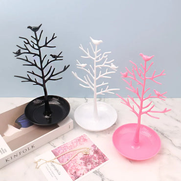 Pastoral Tree Bird Plastic Jewelry Rack