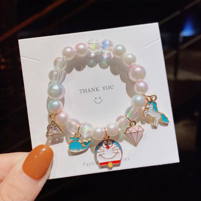 Pearl Cartoon Bracelet Cute Gradient Color Children'S Bracelet Wholesale