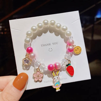 Pearl Cartoon Bracelet Cute Gradient Color Children'S Bracelet Wholesale