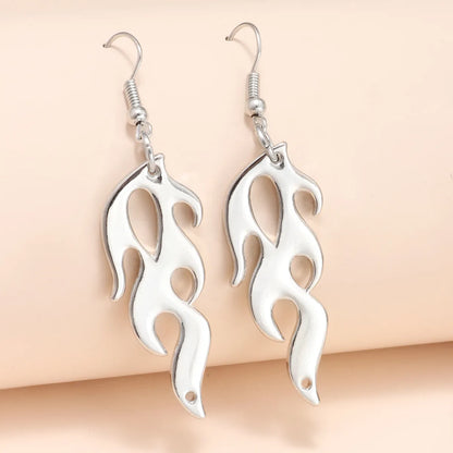 Personality Fashion Flame Shape Simple Earrings Creative Earrings