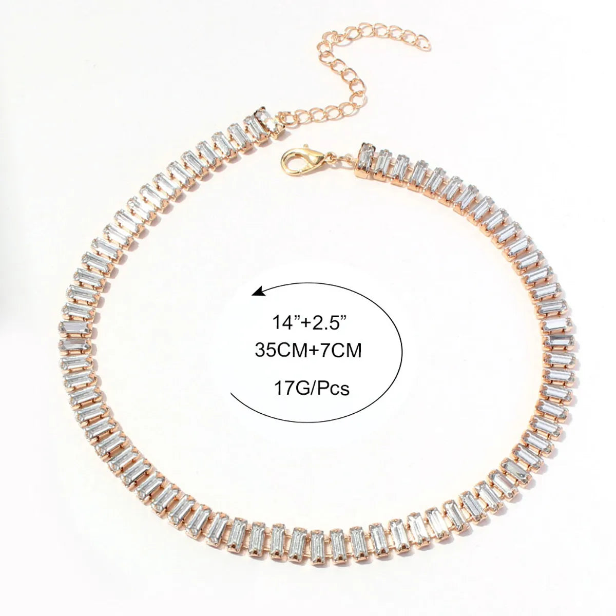 Personality Retro Alloy Rhinestone Short Necklace Choker Fashion Trend Necklace