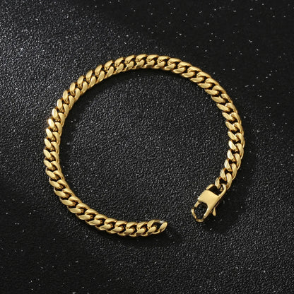 Fashion Solid Color Titanium Steel Men'S Bracelets