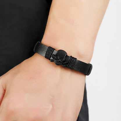 Fashion Geometric Pu Leather No Inlaid Unisex Bracelets