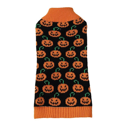 Pet Halloween Multi-Pumpkin Smile Knitted Sweater Small Puppies Clothing