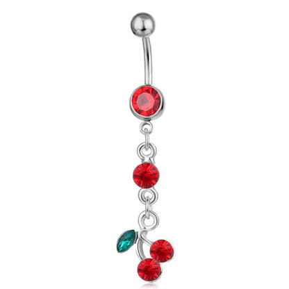 Fashion Fruit Rhinestone Belly Ring