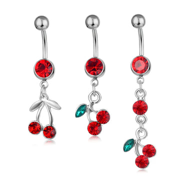 Fashion Fruit Rhinestone Belly Ring