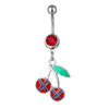 Fashion Fruit Rhinestone Belly Ring